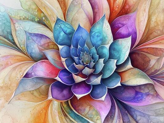 Colorful Wall Art featuring the digital art Blooming #1 by Eris And AI