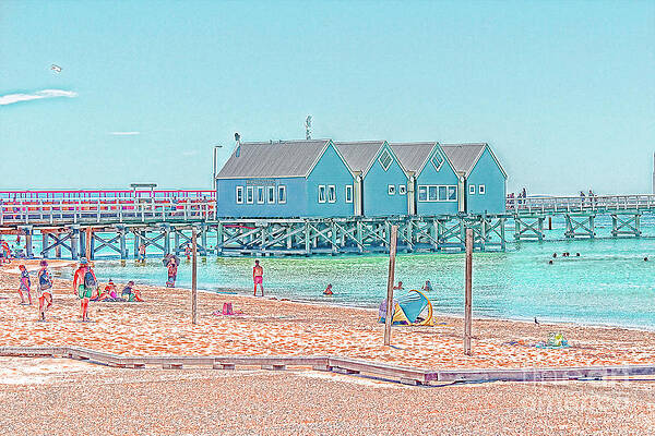 Wall Art - Photograph - Busselton Jetty Beach, Western Australia #1 by Elaine Teague