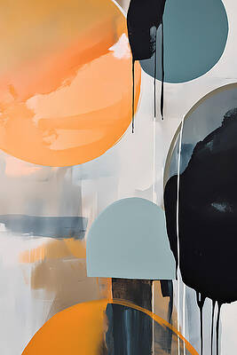  Painting - Circles and Shapes in minimalist Boho Style #1 by Dave Bakker