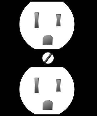 Wall Art - Digital Art - Electrical Outlet Halloween Costume #1 by Flippin Sweet Gear