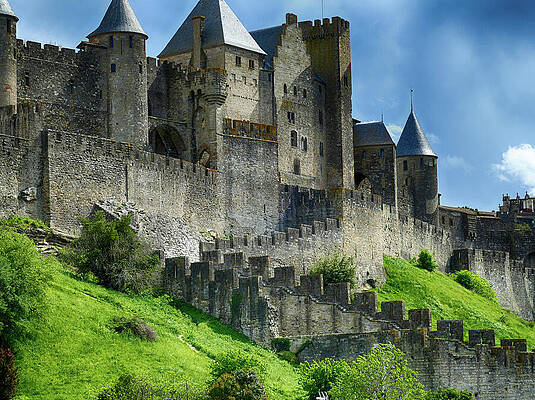 Wall Art - Photograph - Exterior view of the fortress and citadel walls and towers o of  #1 by Steve Estvanik