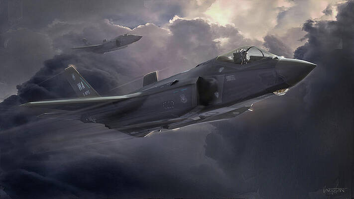 F-35's Punching Thunderstorms by James Vaughan F-35's Punching Thunderstorms by James Vaughan