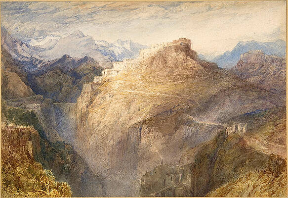Fort of L'Essillon, Val de la Maurienne, France Print by Joseph Mallord William Turner