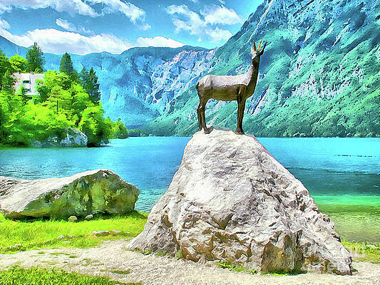 Goldhorn Ibex - Lake Bohinj by Joseph Hendrix Goldhorn Ibex - Lake Bohinj by Joseph Hendrix