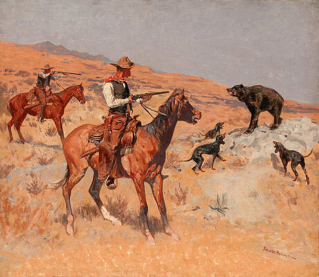His Last Stand Print by Frederic Remington