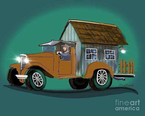 Wall Art - Digital Art - House on Wheels #1 by Doug Gist