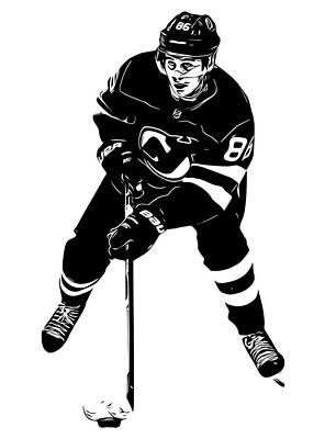 Jack Hughes New Jersey Devils Digital Art by Bob Smerecki - Fine Art America