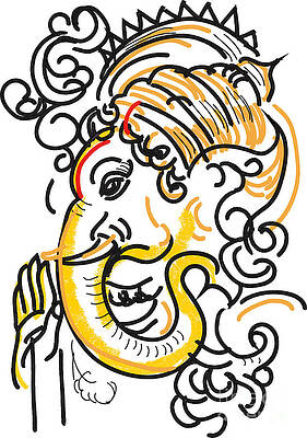 Ganesha illustration Cut Out Stock Images & Pictures - Alamy
