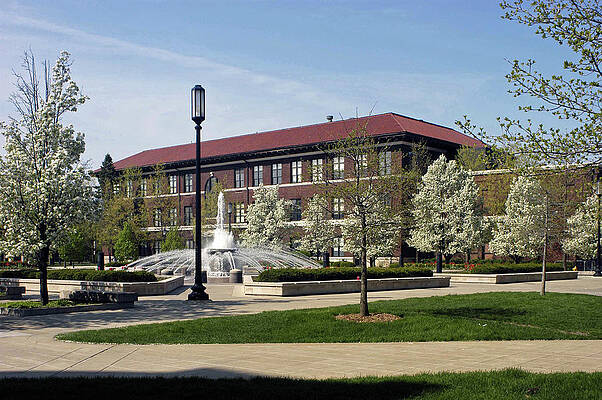 Matthews Hall and Loeb Fountain, Purdue University, Indiana by Marsha Williamson Mohr Matthews Hall and Loeb Fountain, Purdue University, Indiana by Marsha Williamson Mohr