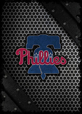 Metal Art Baseball Philadelphia Phillies Drawing by Leith Huber - Pixels