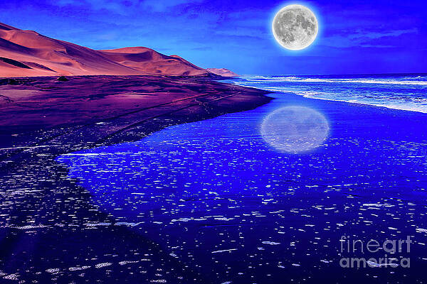 Night sky with clouds and big full moon by Benny Marty Night sky with clouds and big full moon by Benny Marty