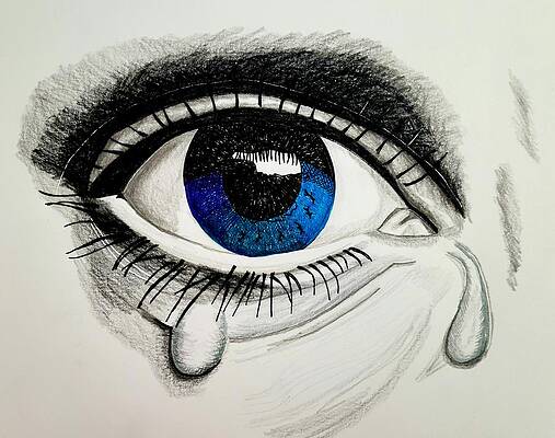 Sad eye sketch abstract art tears people HD wallpaper  Pxfuel