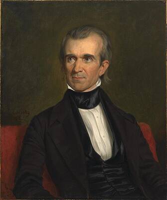 Wall Art - Painting - Object number  L N PG 41 2006 Exhibition label  It is often said that James K  Polk was the first  d by George Peter Alexander Healy