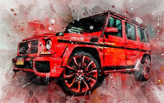 Mercedes G Class AMG Canvas AK Type Art Print Multi-Coloured Wall Picture TOP XXL 