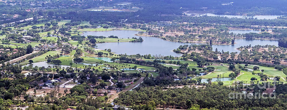 Wall Art - Photograph - Okeeheelee Golf Course in West Palm Beach Aerial View #1 by David Oppenheimer
