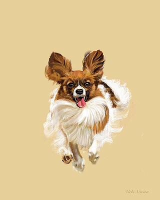 Elegance - Papillon Dog Poster by Lyn Cook - Fine Art America