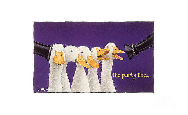 Wall Art - Painting - Party Line... #1 by Will Bullas