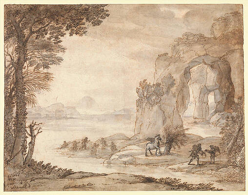 Perseus And The Origin Of Coral Print by Claude Lorrain