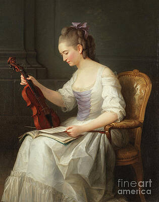 Portrait of a violinist by Anne Vallayer-Coster Portrait of a violinist by Anne Vallayer-Coster