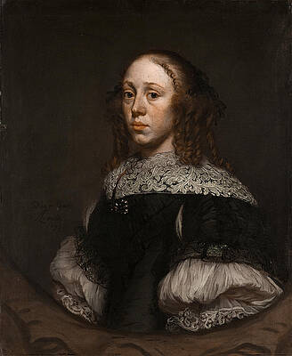 Portrait Of A Woman Print by Pieter van Anraedt