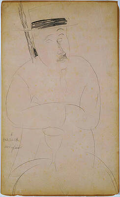 Portrait of Adolphe Basler Print by Amedeo Modigliani