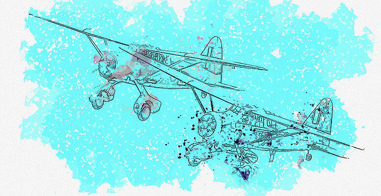 RAF Westland Lysander V G-CCOM Vintage Aircraft - Classic War Birds - Planes watercolor by Ahmet Asa by Celestial Images RAF Westland Lysander V G-CCOM Vintage Aircraft - Classic War Birds - Planes watercolor by Ahmet Asa by Celestial Images