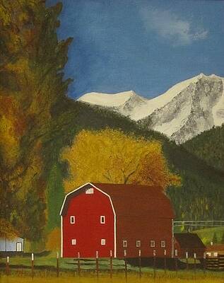 Red Barn in the Mountains by Lisa Hinshaw Red Barn in the Mountains by Lisa Hinshaw