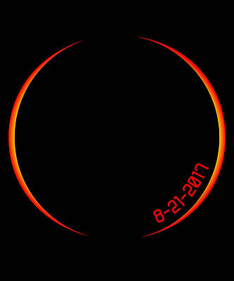 Wall Art - Digital Art - Solar Eclipse 2017 #1 by Flippin Sweet Gear