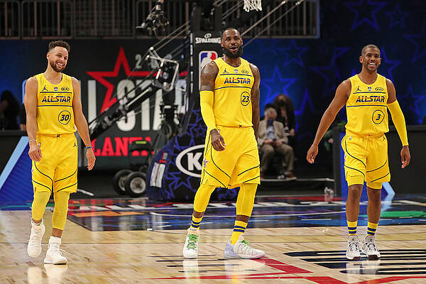 Wall Art - Photograph - Stephen Curry, Chris Paul, and Lebron James #1 by Joe Murphy