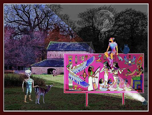Wall Art - Mixed Media - Strange  Night  #1 by Hartmut Jager
