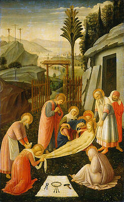 The Entombment of Christ Print by Attributed to Fra Angelico