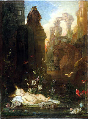 The Infant Moses Print by Gustave Moreau