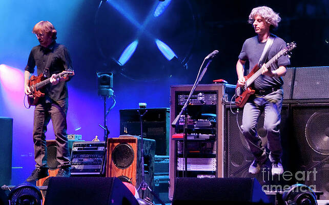 Wall Art - Photograph - Trey Anastasio and Mike Gordon with Phish at Verizon Wireless Ampitheatre in Charlotte, NC #1 by David Oppenheimer