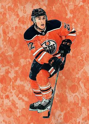 Tyson Barrie Hockey Paper Poster Oilers 2 - Tyson Barrie - Posters
