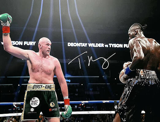 Tyson Fury Art Design CanvasCollectableVarnished to Protect & Enhance 