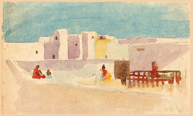 Walls of a North African City Print by Hercules Brabazon Brabazon