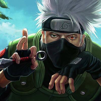 Kakashi hatake from Naruto Wood Print by Abhishek Bindal - Pixels