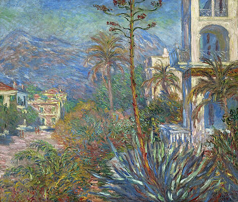 Villas at Bordighera Print by Claude Monet