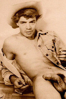 Portrait of a physique model by American School