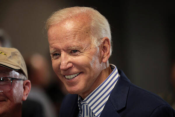Wall Art - Painting - Portrait of President Joe Biden by Gage Skidmore #18 by Celestial Images