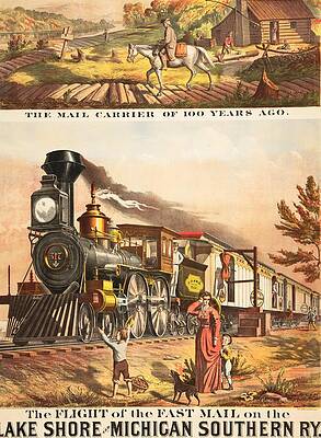 Wall Art - Digital Art - 1873 Fast Mail Locomotive by Kim Kent