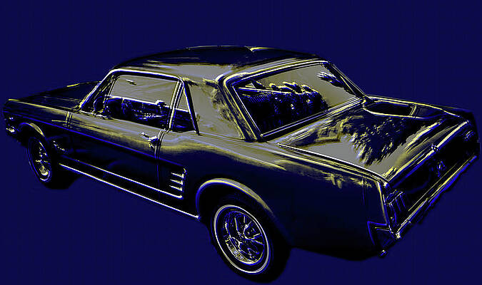 Wall Art - Digital Art - 1960s Ford Mustang 1012a by Cathy Anderson