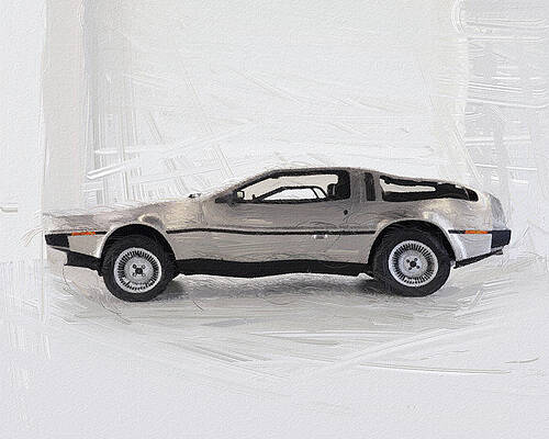 De Lorean DMC 12 DeLorean Bild Canvas ART Kunstdruck echtes Leinwandbild artwork 