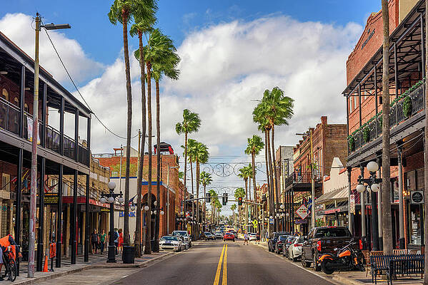Tourism Wall Art featuring the photograph 7th Avenue In The Historic Ybor City In Tampa Bay, Florida #2 by Miroslav Liska