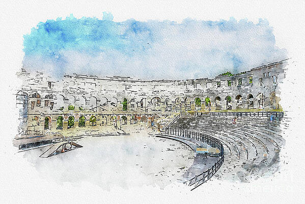 Croatia Mixed Media Pixels