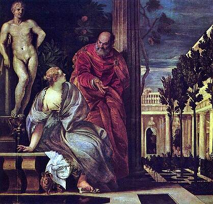 Wall Art - Painting - Bathsheba Bathing #1 by Paolo Veronese