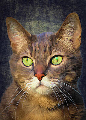 Cat With Green Eyes by Rick Deacon Cat With Green Eyes by Rick Deacon