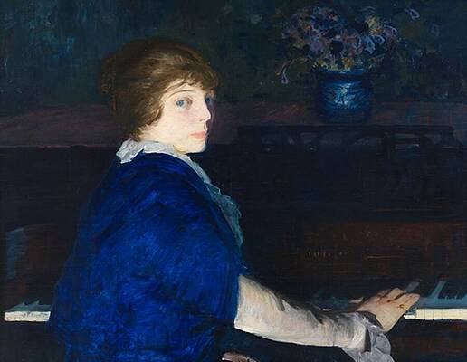 Wall Art - Painting - Emma at the Piano #3 by Master Style