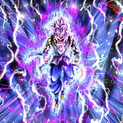 Gogeta ssj 4 Big Bang Kamehameha Digital Art by Lac Lac - Pixels