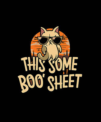 grumpy cat ghost This is Some Boo Sheet  by Achraf Chahir
